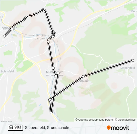 903 Bus Line Map