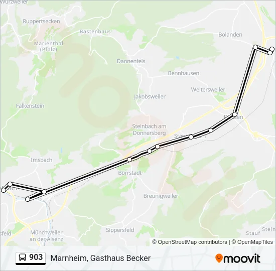 903 Bus Line Map