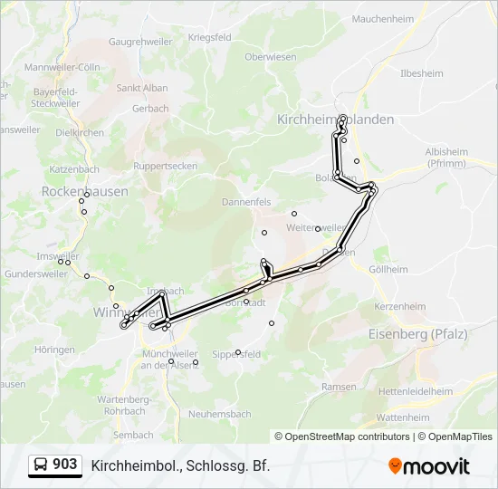 903 Bus Line Map