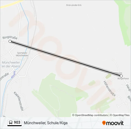 903 Bus Line Map
