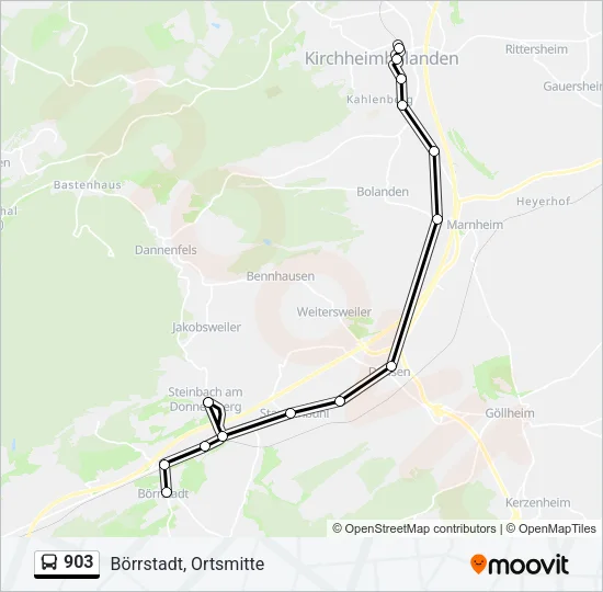 903 Bus Line Map