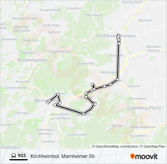 903 Bus Line Map