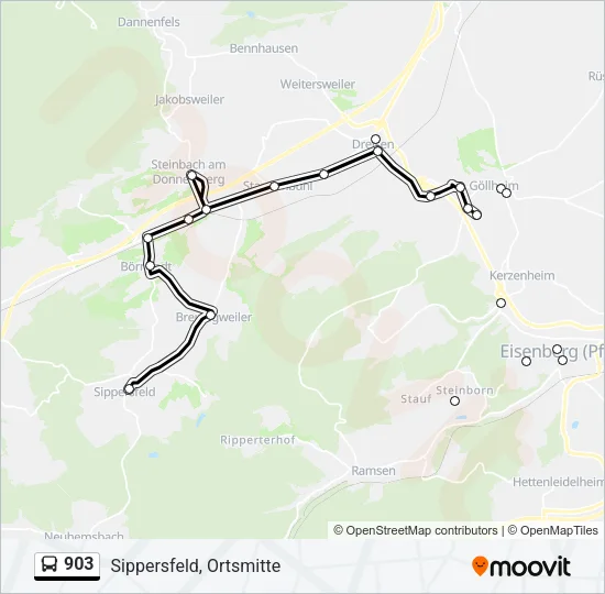 903 Bus Line Map
