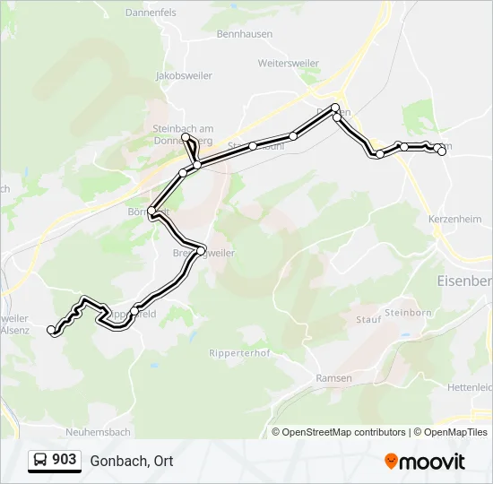 903 Bus Line Map