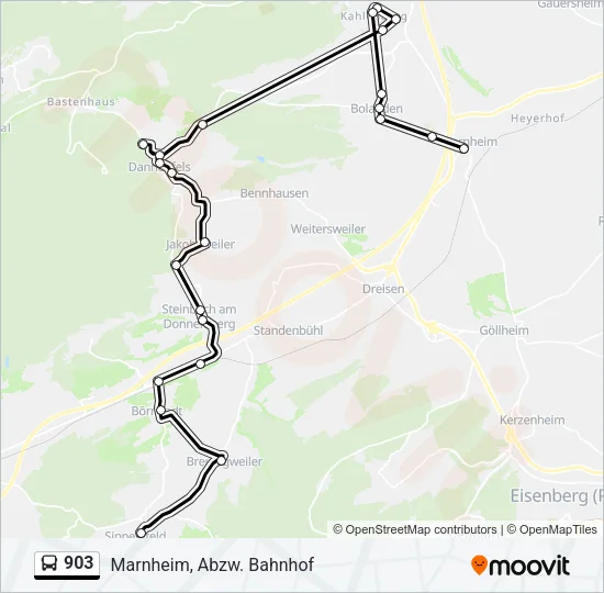 903 Bus Line Map
