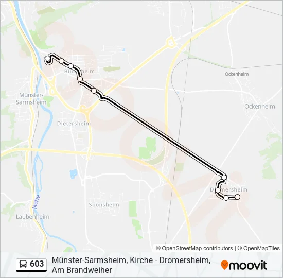 603 Bus Line Map