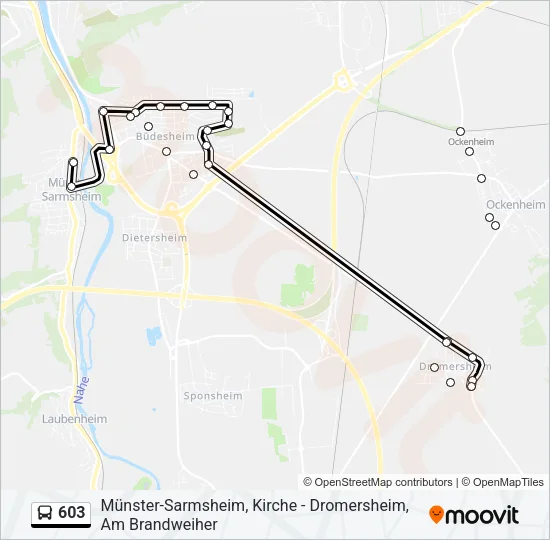 603 Bus Line Map