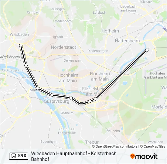 S9X Bus Line Map