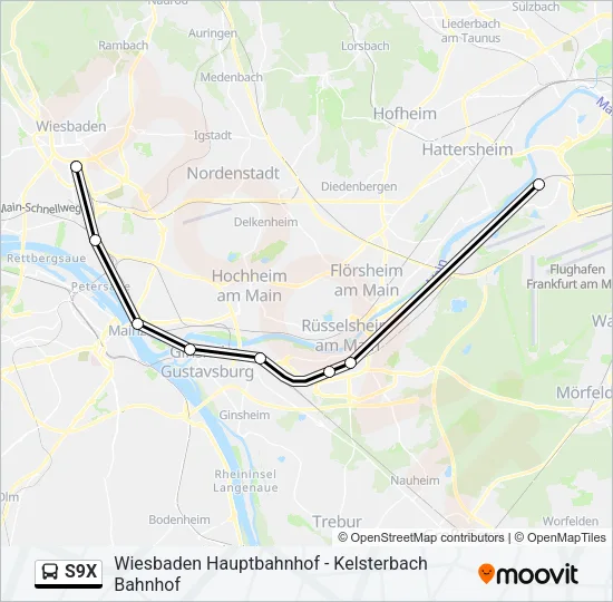 S9X Bus Line Map