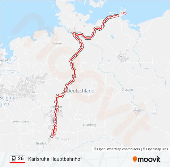 26 Train Line Map