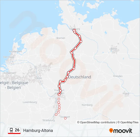 26 Train Line Map