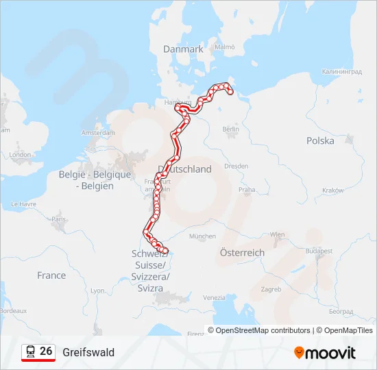 26 Train Line Map