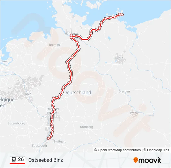 26 Train Line Map