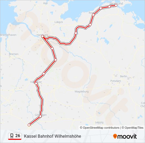 Поезд 26: карта маршрута