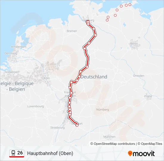 26 Train Line Map