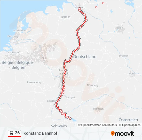 26 Train Line Map