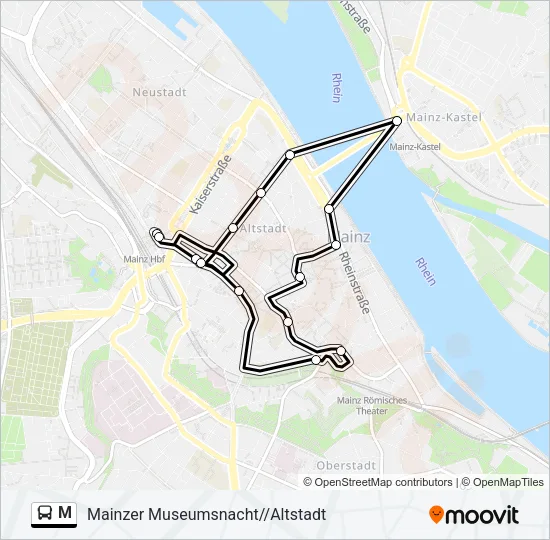 M Bus Line Map