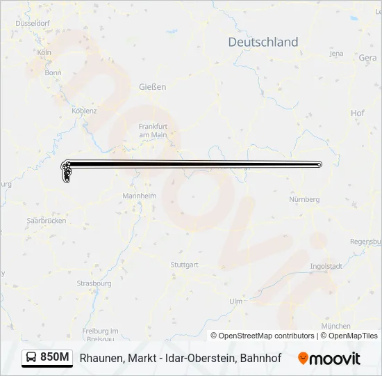 850M Bus Line Map