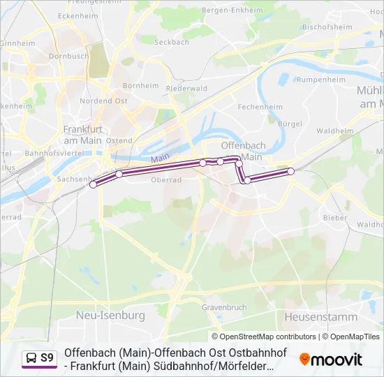 S9 Bus Line Map