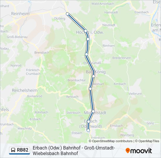 RB82 Bus Line Map