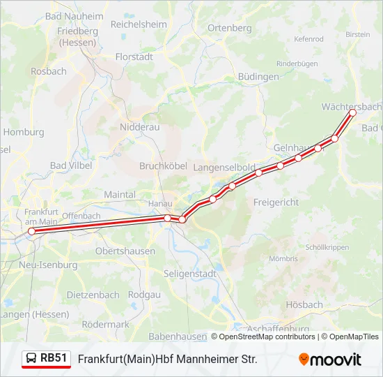 RB51 Bus Line Map