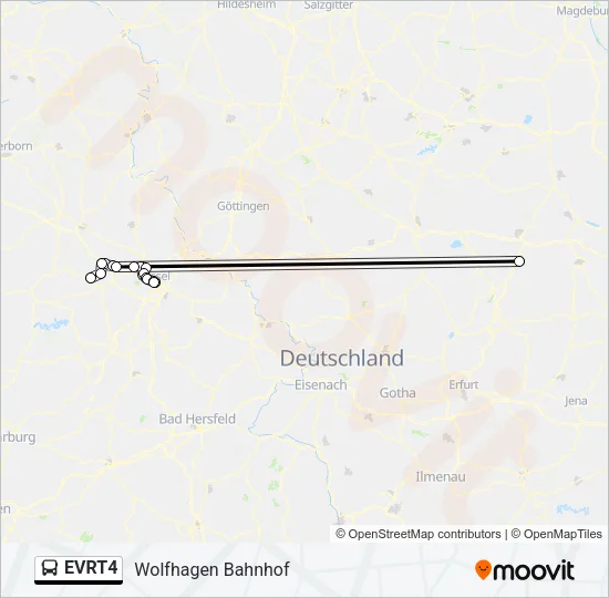 EVRT4 Bus Line Map