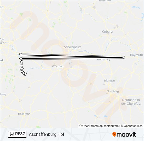 RE87 Bus Line Map