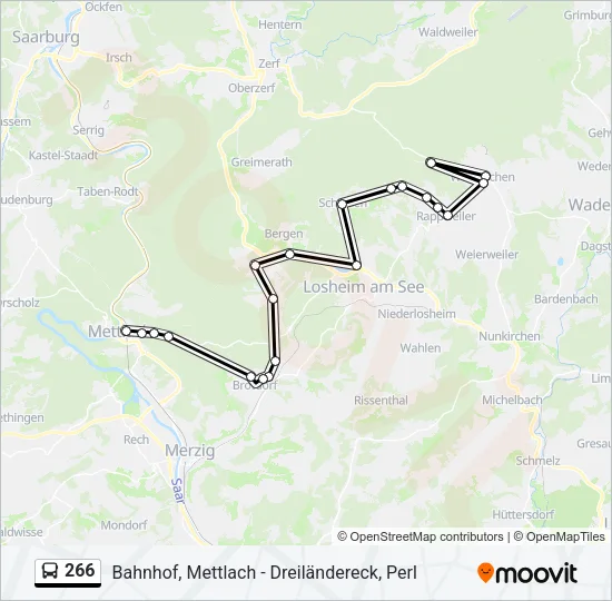 266 Bus Line Map