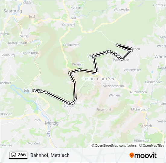 266 Bus Line Map