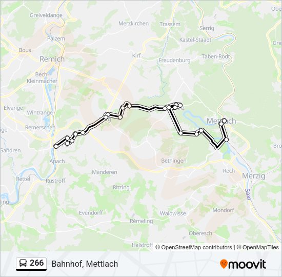 Автобус 266: карта маршрута