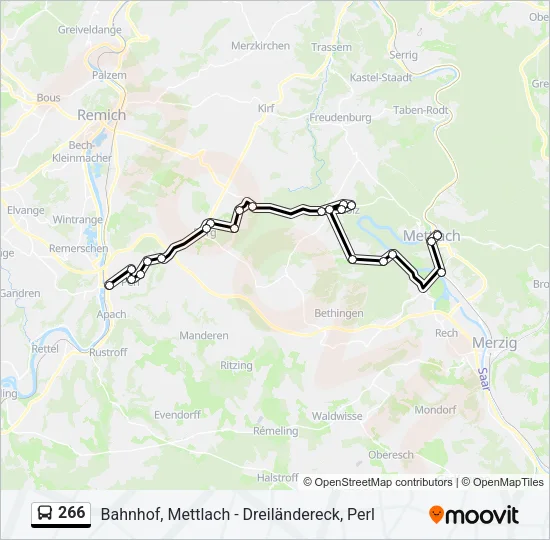 266 Bus Line Map
