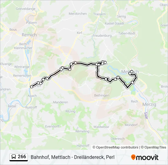 266 Bus Line Map