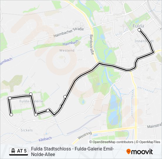 S-Bahn AT 5: карта маршрута