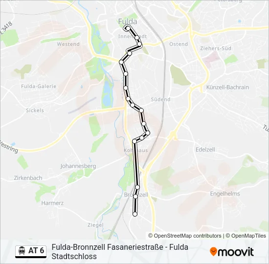 AT 6 S-Bahn Line Map