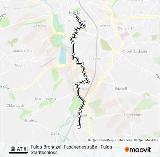 AT 6 S-Bahn Line Map
