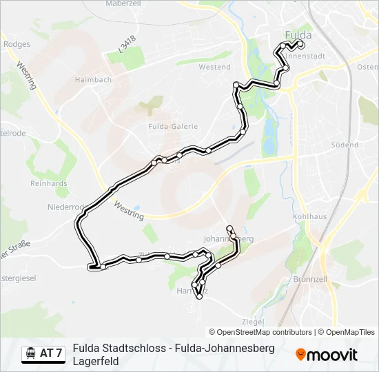 AT 7 S-Bahn Line Map