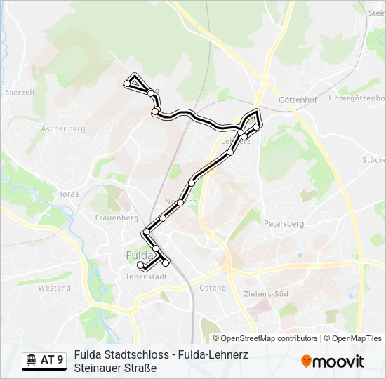 AT 9 S-Bahn Line Map