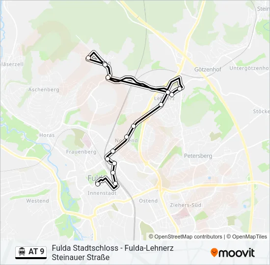 AT 9 S-Bahn Line Map