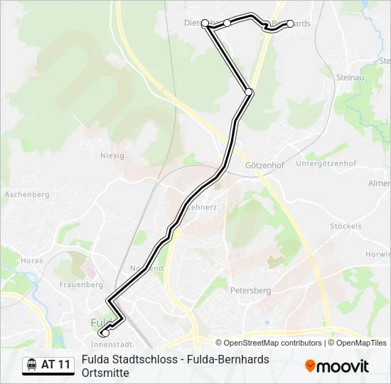AT 11 S-Bahn Line Map
