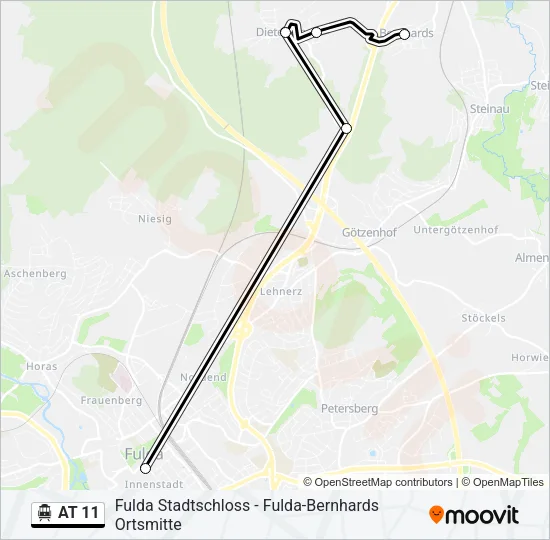 AT 11 S-Bahn Line Map