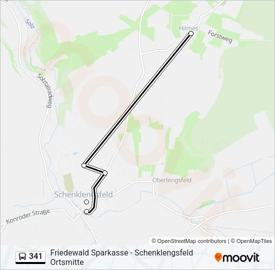 341 Bus Line Map