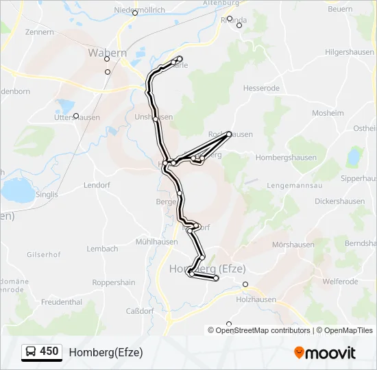 450 Bus Line Map