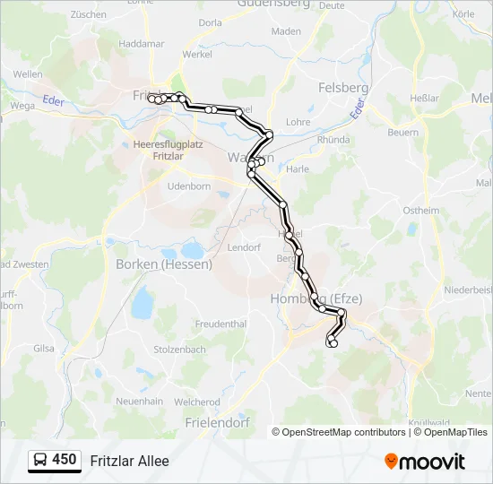 450 Bus Line Map
