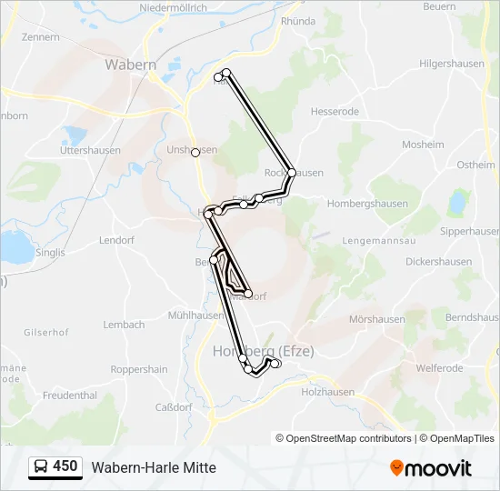 450 Bus Line Map