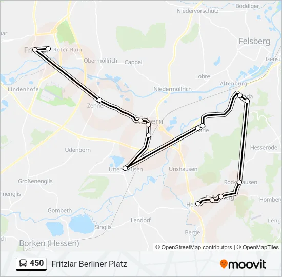 450 Bus Line Map
