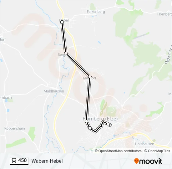 450 Bus Line Map