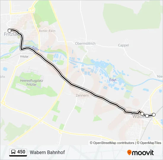 450 Bus Line Map