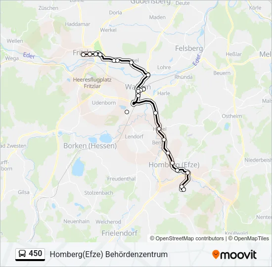 450 Bus Line Map
