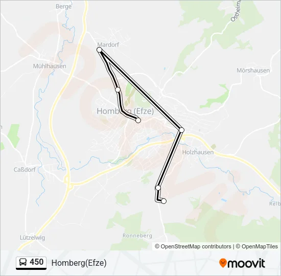 450 Bus Line Map
