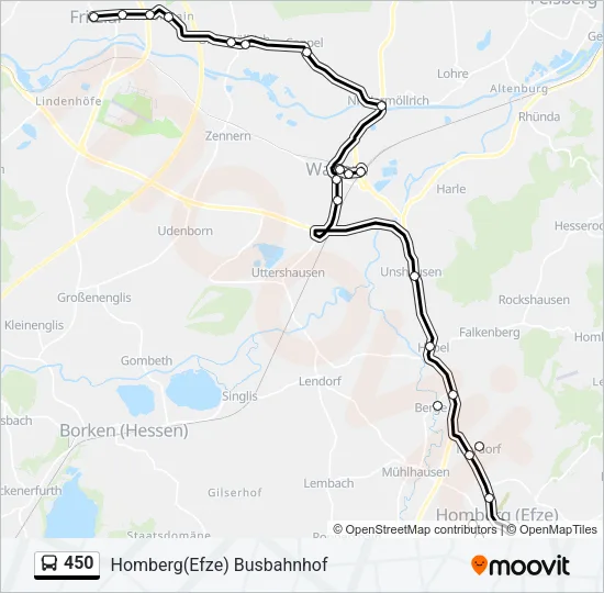 450 Bus Line Map